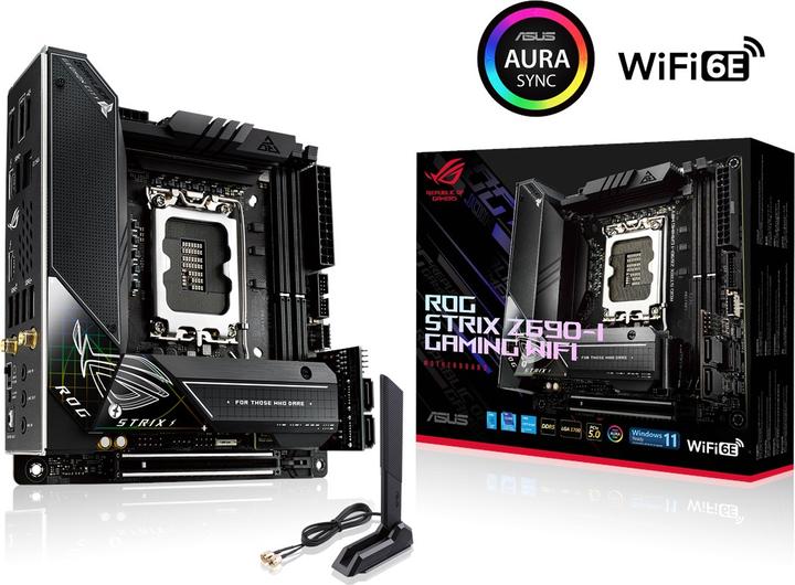 Productafbeelding ASUS ROG STRIX Z690-I GAMING WIFI (LGA 1700, Intel Z690 (DDR5), Mini-ITX)