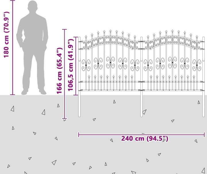 Produktbild vidaXL Gartenzaun