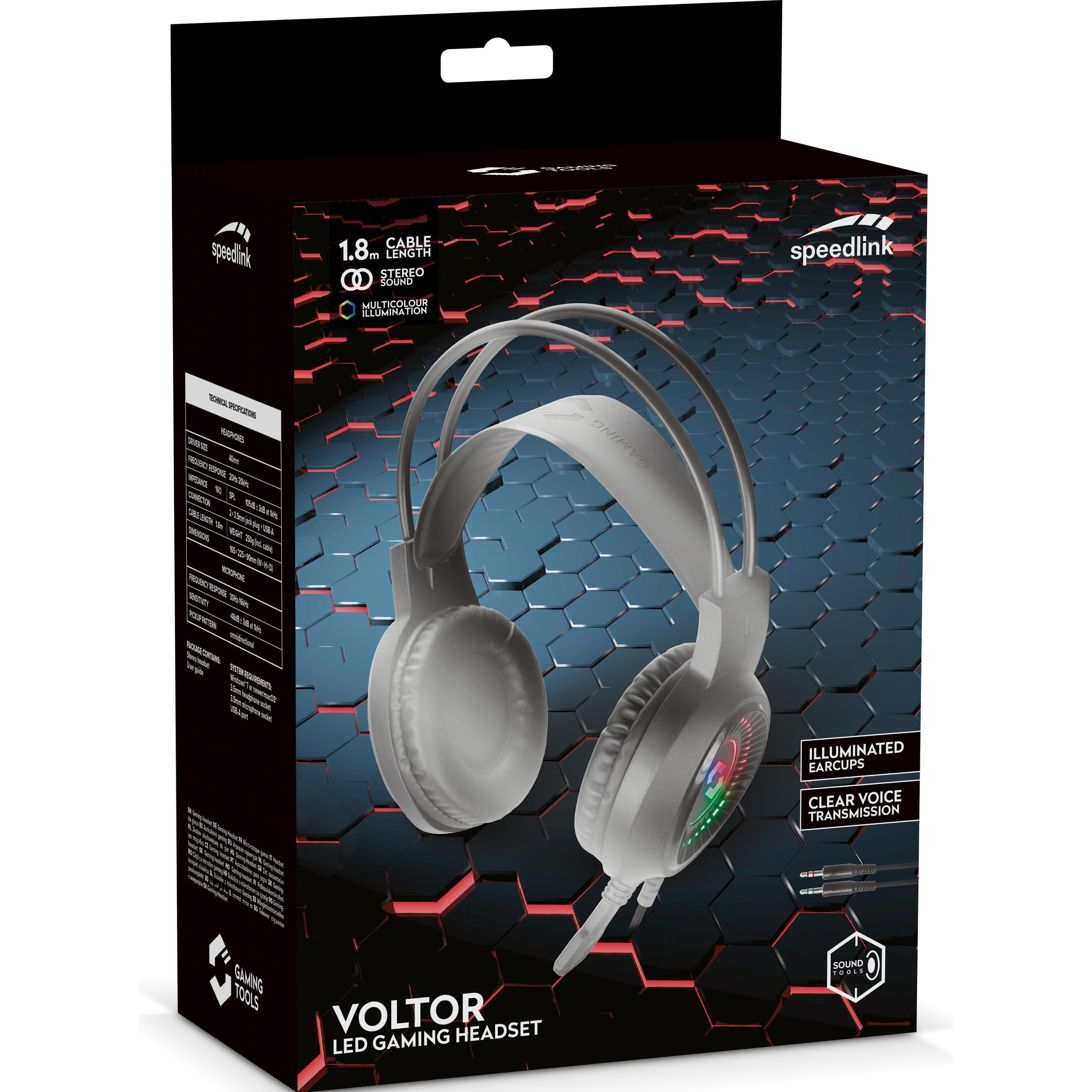 Thumbnail - Speedlink VOLTOR LED Stereo Gam.Headset (Kabelgebunden), Gaming Headset, Schwarz