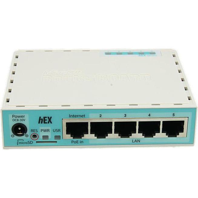 MikroTik RB750GR3 Kabelrouter Gigabit Ethernet Türkis, Weiss RB750Gr3, Router, Türkis