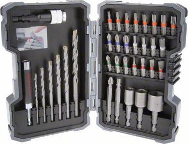 Actual product image Bosch Professional Zubehör Concrete drill and bit set (Th10, HEX4, HEX5, PZ1, SL5, SL3, PZ2, PZ3, PH3, Th27, TH15, HEX6, SL4, Th40, SL6, Th20, HEX3, PH2, Th30, Th25, PH1)