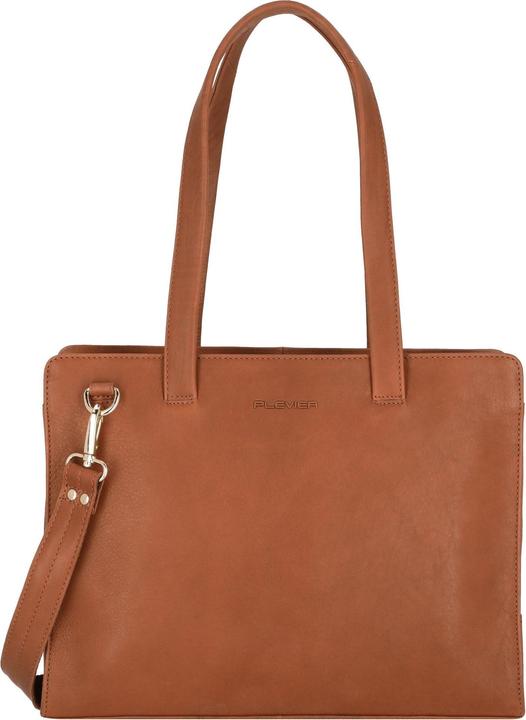 Actual product image Plevier Pharos briefcase leather 37.5 cm laptop compartment