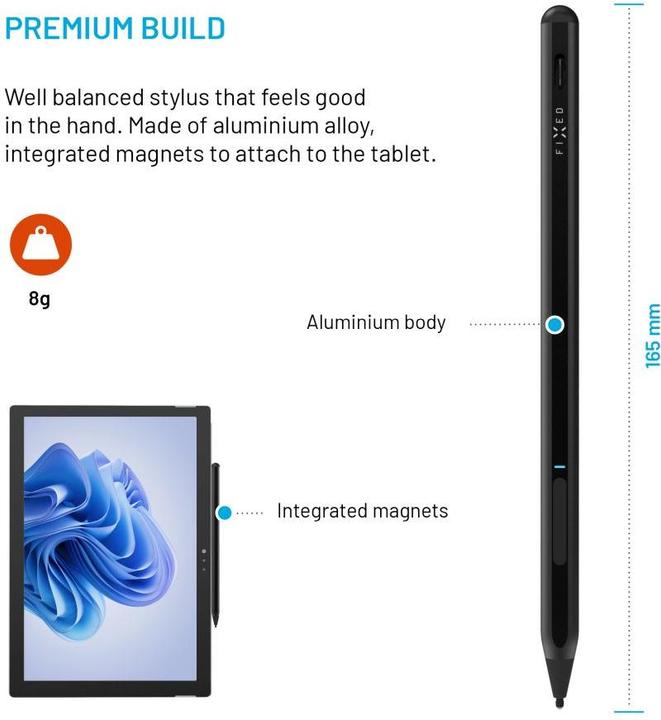 Produktbild Fixed Graphite Active Universal Stylus MPP support - Black