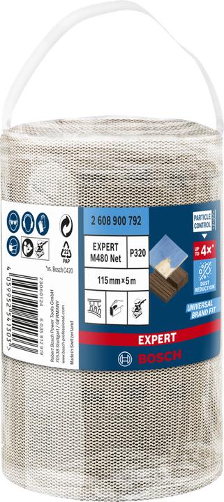 Image du produit Bosch Professional Zubehör Rouleau abrasif Expert M480, 115 mm, 5 m, G 320 (320)