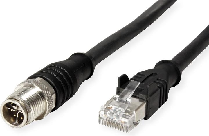 Produktbild Metz Connect Verbindungsleitung M12 ST-RJ45 ST, 4-polig X-kodiert (SF/UTP, CAT6a, 5 m)