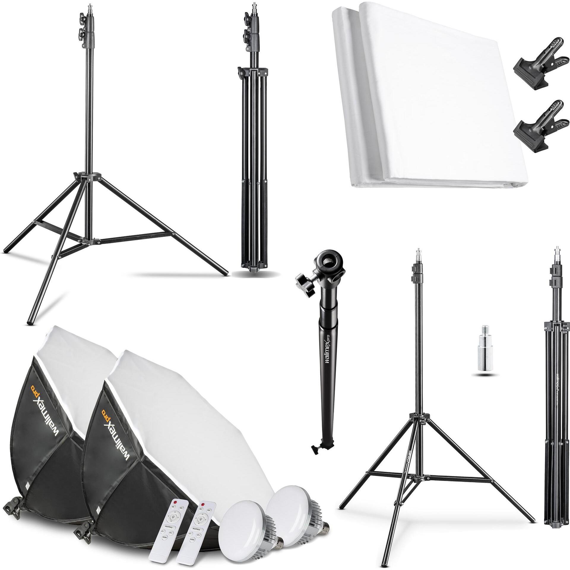 Wiltec LED 45W Octagon Studio Kit 1 (65 cm), Softbox + Reflektor