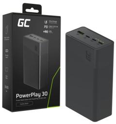 GreenCell Power bank Green cell Enerģijas krātuve PowerPlay 30 30000mAh Black (30000 mAh)