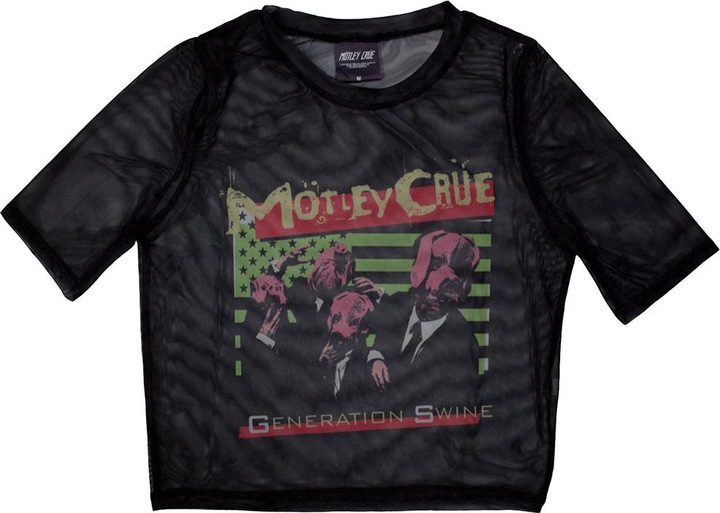 Motley Crue Generation Swine Netzgewebe Crop Top (Girlie)