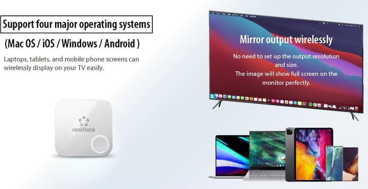 Produktbild Renkforce RF-WPR-310 HDMI Wireless-Präsentationsempfänger (60 m, HDR)