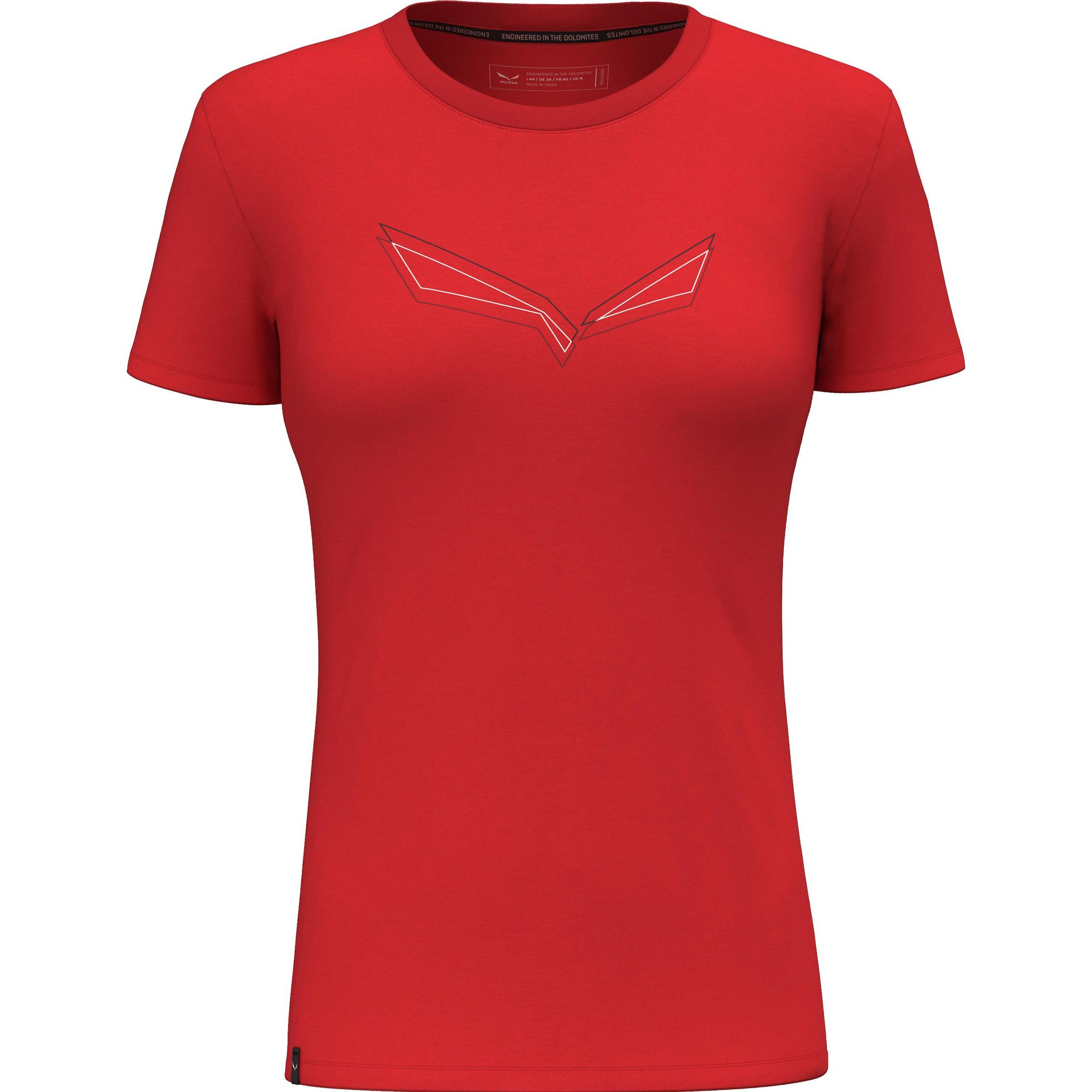 Salewa, Damen, Funktionsshirt, Women's Pure Eagle Frame Dry T-shirt (36, S), Rot, S, 36