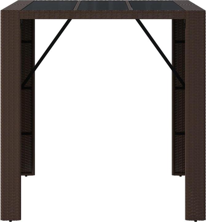 Produktbild vidaXL Bartisch mit Glasplatte (105 x 80 x 110 cm)