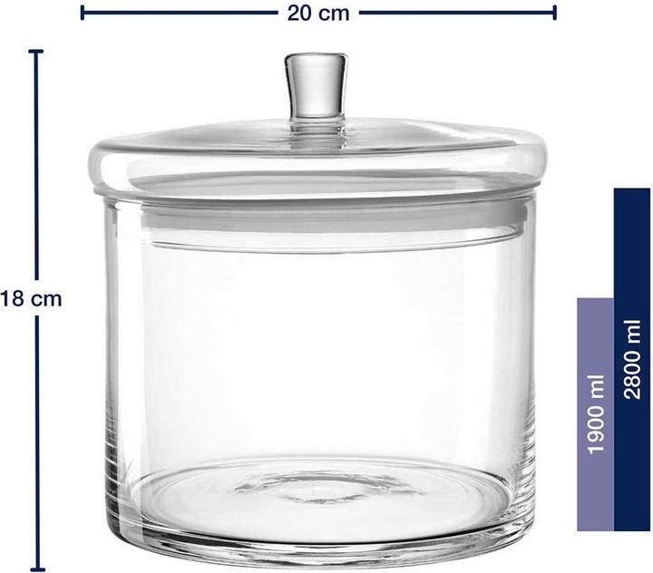 Actual product image Leonardo Dose Silenzio 2.8 L, 18 cm, Transparent, Verpackungseinheit (2.80 l)