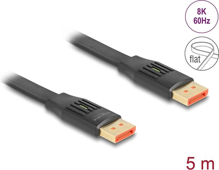 Actual product image Delock DisplayPort ribbon cable 8K 60 Hz 5 m (5 m, DisplayPort, 1.4)