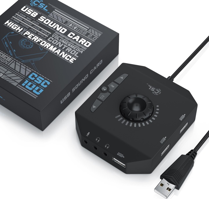 Produktbild CSL externe USB Soundkarte (USB 2.0)