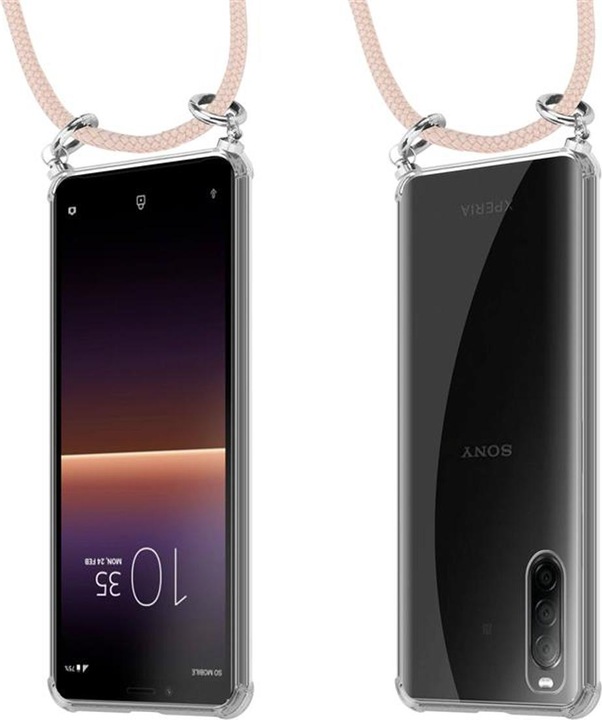 Produktbild Cadorabo TPU Handy Kette SILBER Cover