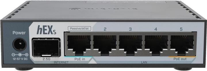 Produktbild MikroTik hEX S (Version 2025) mit Dual Core 950MHz CPU, 512MB RAM, 2.5G SFP Käfig, 5 x Gi