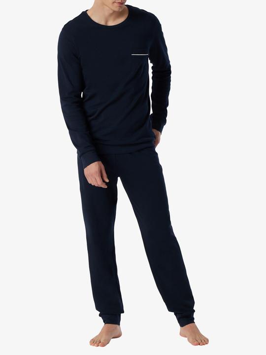 Produktbild Schiesser Pyjama "Fine Interlock" marine (54, XL)