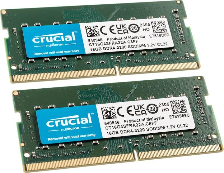 Immagine prodotto Crucial Memoria per PC (2 x 16GB, 3200 MHz, DDR4-RAM, SO-DIMM)