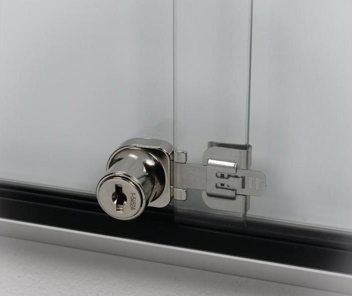 Actual product image Wsm Sliding door display case 12 x DIN A4 W955xH950mm frame square for indoor use