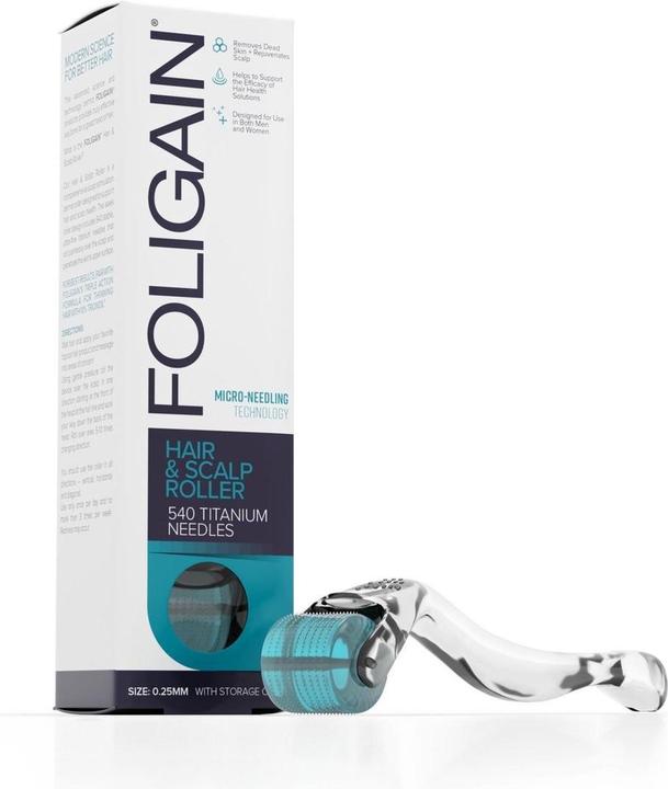 Foligain Microneedle roller for hair growth (Hair & Scalp Roller) 0.25 mm