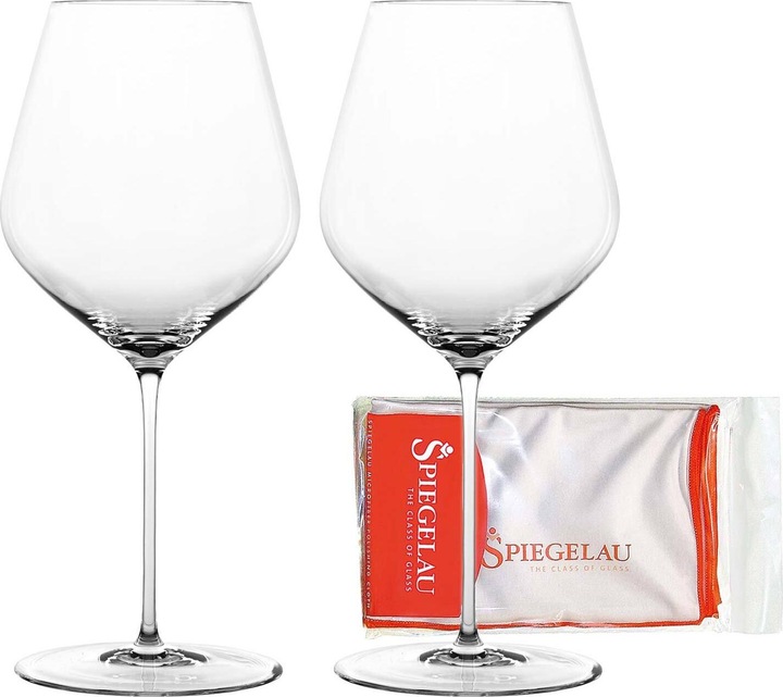 Actual product image Spiegelau Hi-Lite Burgundergläser + Poliertuch (73.40 cl, 2 Glasses, Red wine glasses)