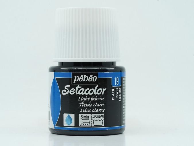 Produktbild Pebeo Setacolor helle Stoffe (Schwarz, 45 ml)