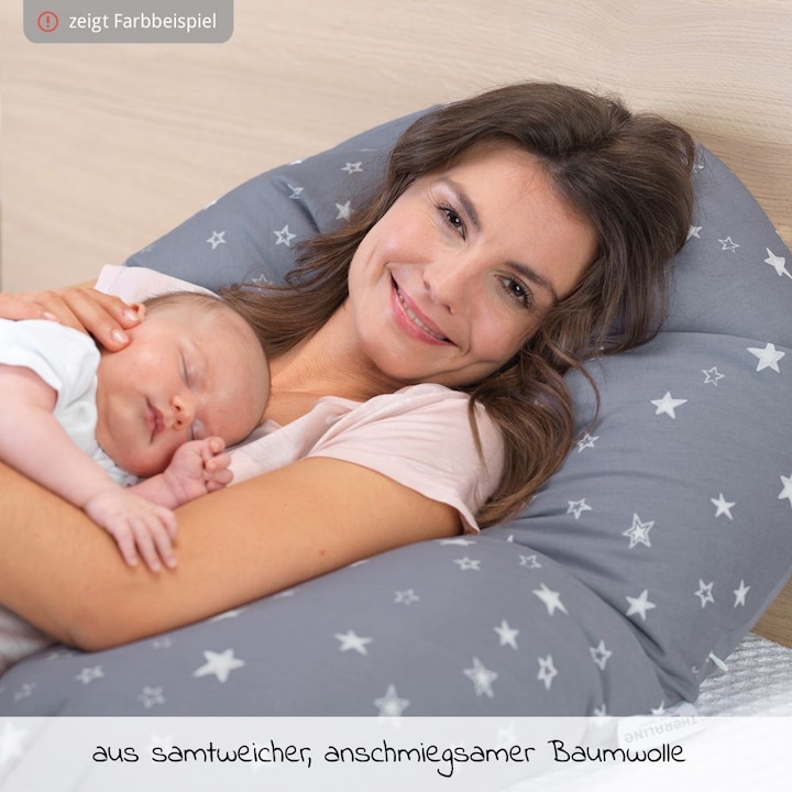Produktbild Theraline Stillkissen "Das Original" mit Polyester Hohlfaser Füllung inkl. Bezug 190 cm (38 cm)