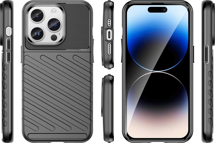 Actual product image Cover-Discount iPhone 15 Pro - Texture Rubber Case blue (Apple iPhone 15 Pro)