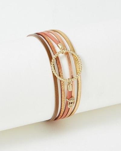 Immagine prodotto Flowers Forzoé Bracciale Annabelle - Piastra In Ottone - Vera Pelle (Ciuffo)