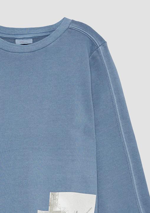 Produktbild s.Oliver Sweatshirt Sweatshirt mit Garment Dye und Frontprint (98)