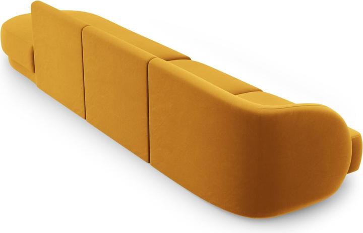 Actual product image Micadoni Right Velvet Sofa, "Miley", 4 Seats, 323x90x70Made in Europe (Modular sofa, 4-seater)