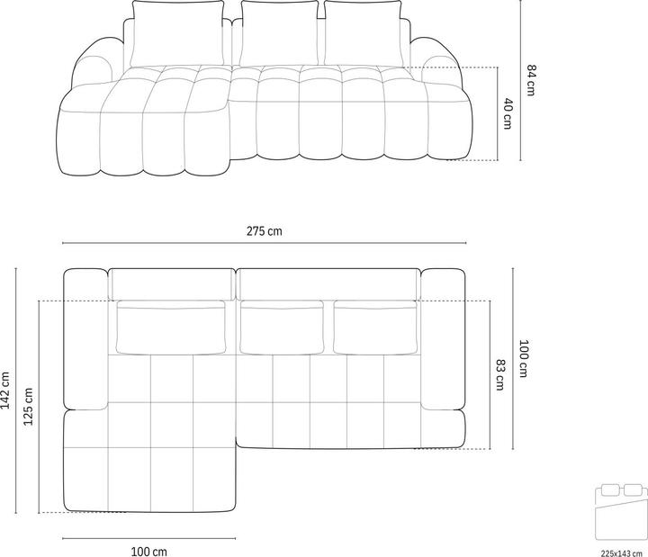 Actual product image Cosmopolitan Design Linz (Corner sofa)