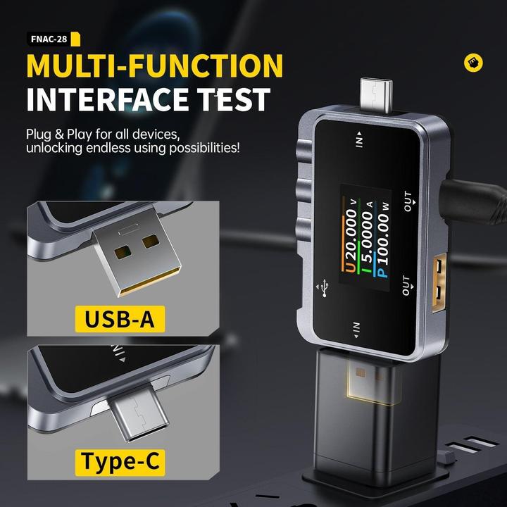 Actual product image Fnirsi USB-Tester