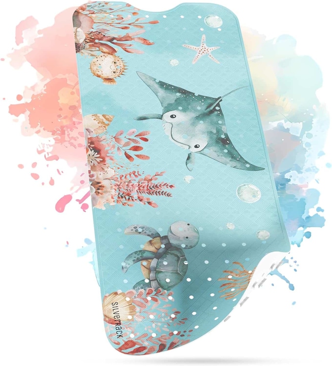 Produktbild Silverrack Kinder Badewannenmatte 100x40 cm - Antirutschmatte Badewanne BPA frei für Kinder und Babys (100 x 40 cm)