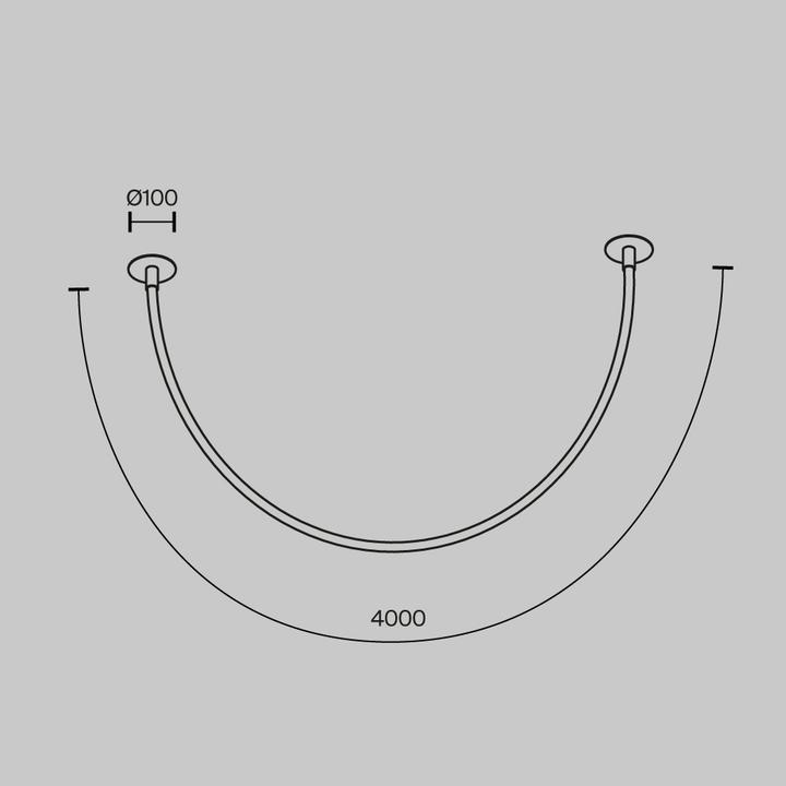 Actual product image Maytoni Tau LED pendant light, pendant light 40W black warm white (2200 lm)