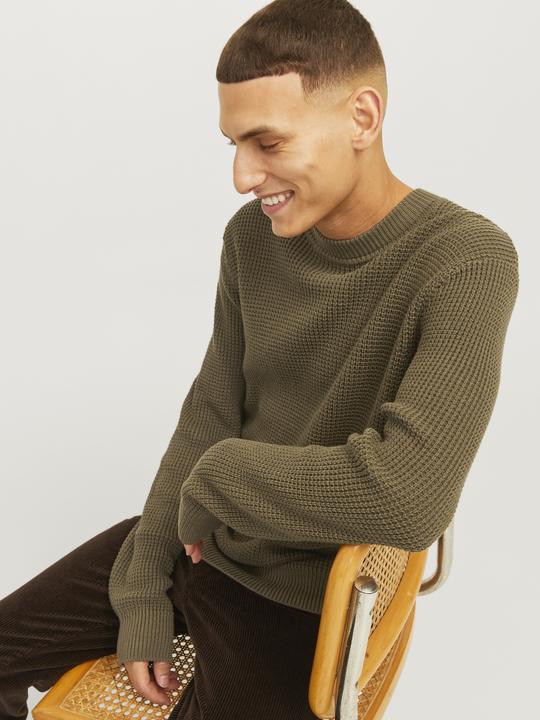 Actual product image Jack & Jones Plain knitted jumper with round neck Knitted jumper with round neck (S)