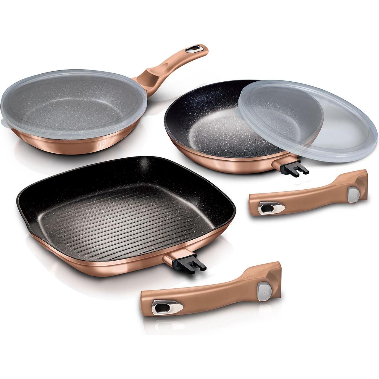 BerlingerHaus 3 GRANITE BAKING KIT BH-7038, Pfanne + Kochtopf, Bronze