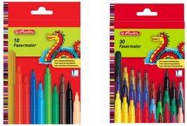 Actual product image Herlitz Fibre-tip pens, 30-count cardboard box (Mixed colours, 30 x)