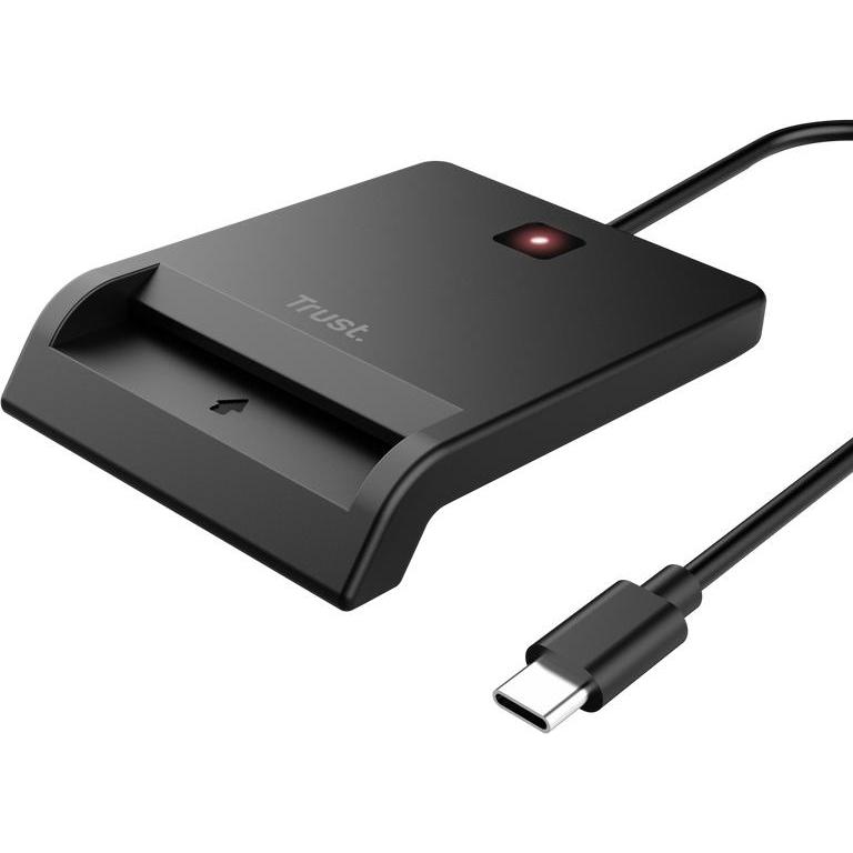 Trust 26253 (USB-C), Lettore di schede di memoria, Nero