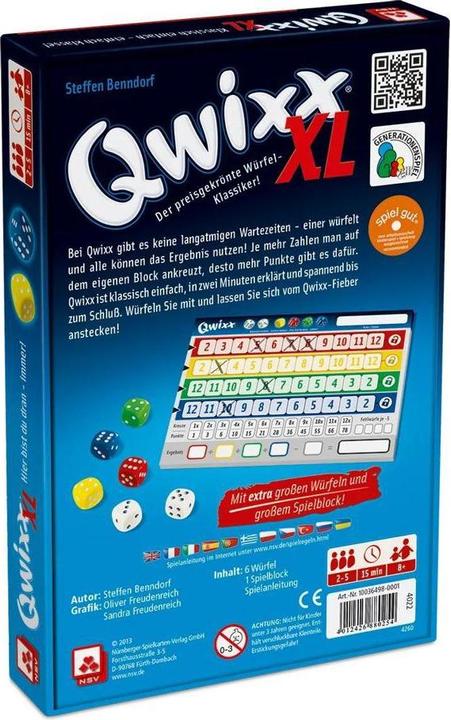 Actual product image NSV Qwixx XL (German)