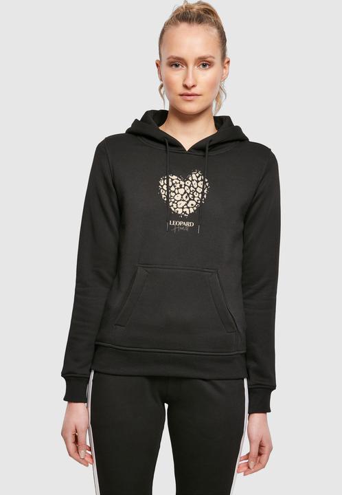 Produktbild Merchcode Ladies Leopard Heart Heavy Hoody - 193475 (L)