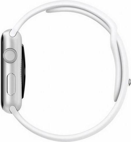 Actual product image pasek Silicon Apple Watch 38/40/ 41 mm biały/white (Stainless steel)