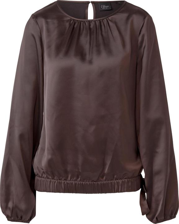 Immagine prodotto s.Oliver Bluse Satin-Bluse mit Binde-Detail am Saum (36)