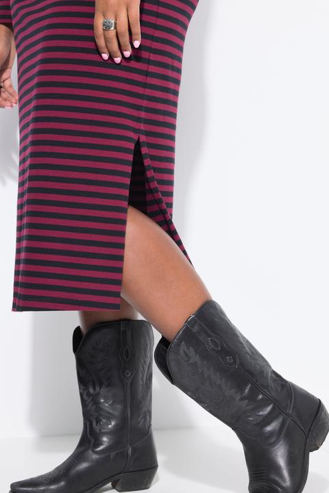 Image du produit Studio Untold Robe maxi en jersey à rayures, coupe évasée, manche longues (54)
