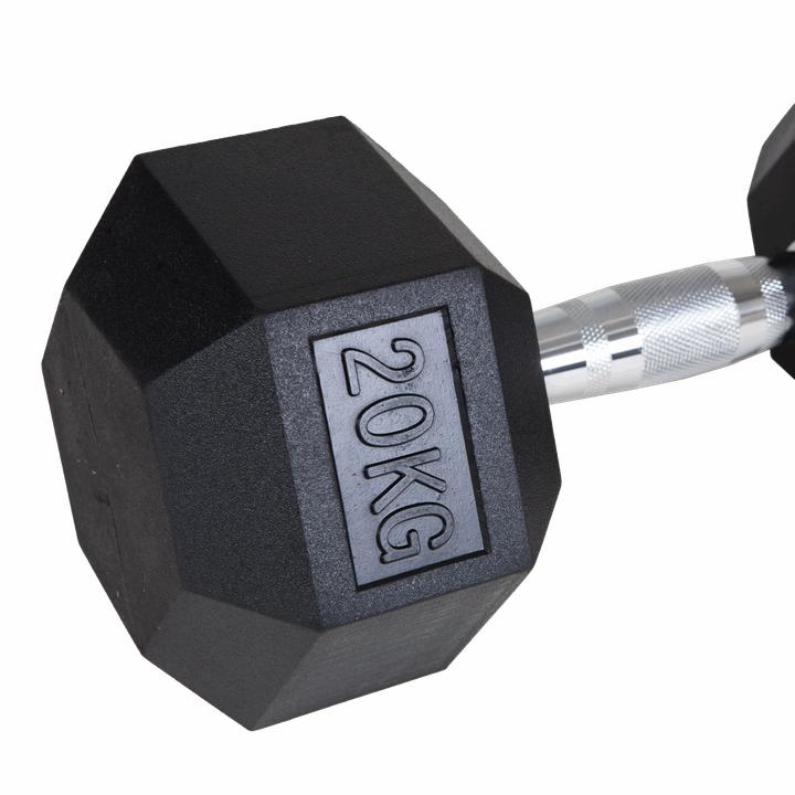 Actual product image Fitcom Hex Dumbbell 20 kg (1 x 20 kg)