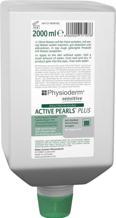Image du produit Physioderm Nettoyant pour les mains ACTIVE PEARLS® PLUS 2,0 l (Savon liquide, 2000 ml)