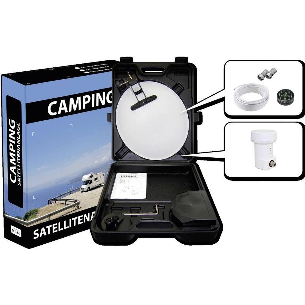 Thumbnail - Megasat SAT Camping-Koffer (ohne Receiver) (Parabolantenne, DVB-S / -S2), SAT Spiegel + SAT Antennen, Grau, Schwarz