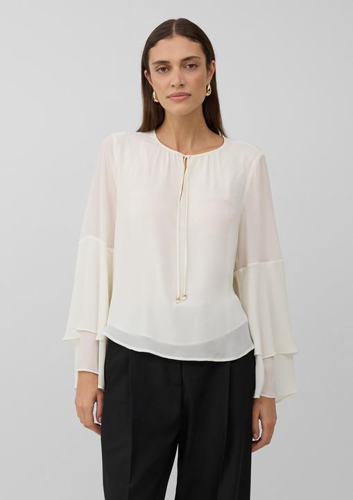 Immagine prodotto s.Oliver Bluse Tunika-Bluse mit fliessenden Volant-Ärmeln (46)