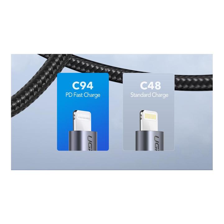 Actual product image Ugreen Lightning to USB-C 2.0 Cable (1 m, USB 2.0)