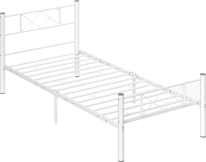 Produktbild Homcom Bettrahmen Stahl Weiss
